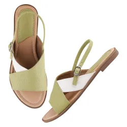 SilverArrow womens Velisse Wedge Slides Sandals Open Toe Comfort Slip On Casual Daily Wear Flats