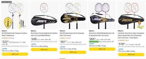 Image of Silver's Badminton Racquet Combo Upto 75% Off
