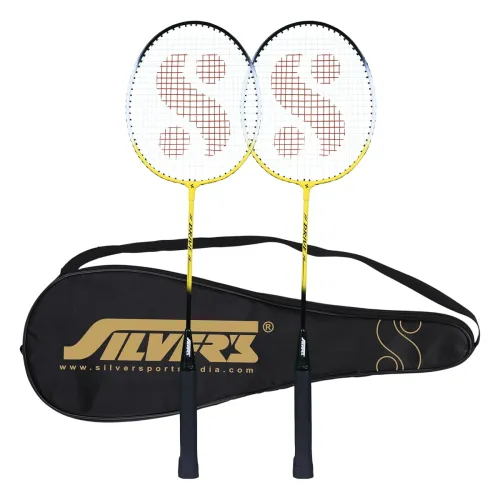 Image of Silver's Drive Badminton Kit (2 Racquets with Full Cover)(Yellow/Black)