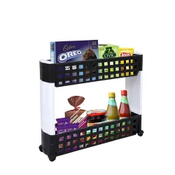 SIMPARTE 2 Layer Slim Storage Rack with Wheels