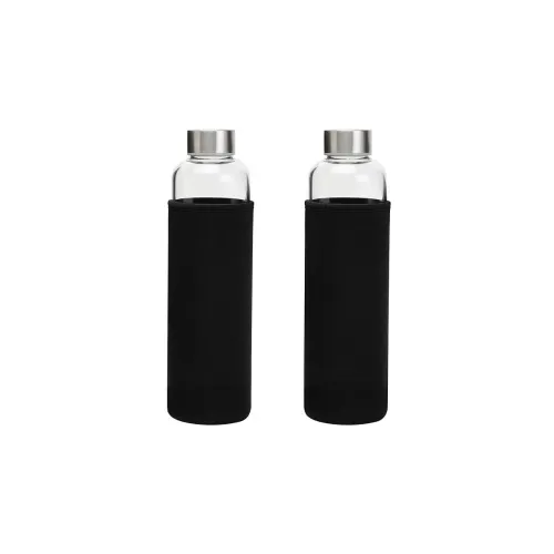 Image of SIMPARTE Borosilicate GlassWater Bottles 500ml with Sleeve - Set of 2