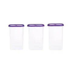 SIMPARTE Airtight Kitchen Storage Container Set 2400 ml Set of 3