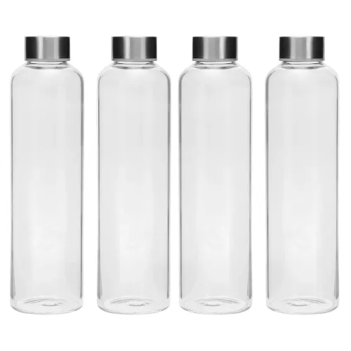 Image of SIMPARTE Borosilicate GlassWater Bottles 750ml (Set of 4)