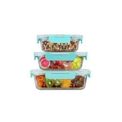 SIMPARTE Glass Food Storage Containers Set