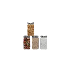 SIMPARTE Glass Jar 2000ml (Set of 4)