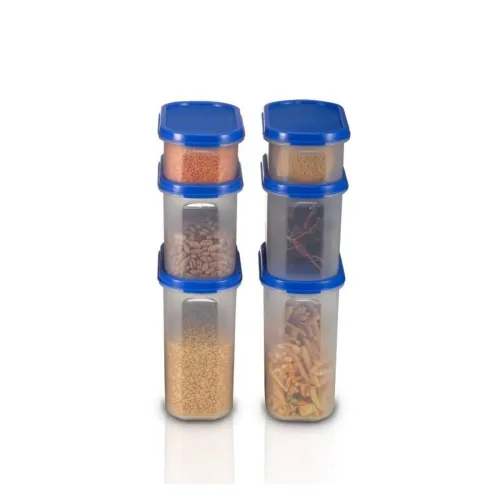 Image of SIMPARTE Kitchen Modular Storage Container Set with Plain Lids, 1800ml x 2