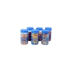 SIMPARTE Twister Jar Barni 680ml Round Container Set of 6 