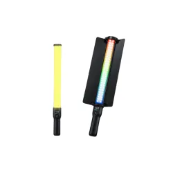 Simpex (LS 500R) Handheld RGB Light Stick with barndoors, Dual Side lightwand with 5200maH Built-in Battery Comes with hardcase Carry Bag.