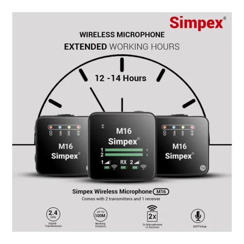 Image of Simpex Wireless Microphone (M16 Wireless Microphone)