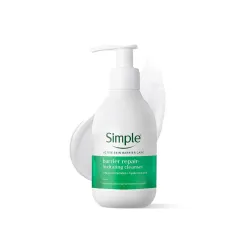 Simple Barrier Repair+, Hydrating Cleanser, Face Wash, 150ml, for Dry and Sensitive Skin, with 11% Ceramide Boosters, Soap-Free, for Women