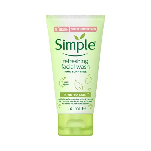 Image of Simple Kind To Skin Refreshing Facial Wash Gel, 50ml