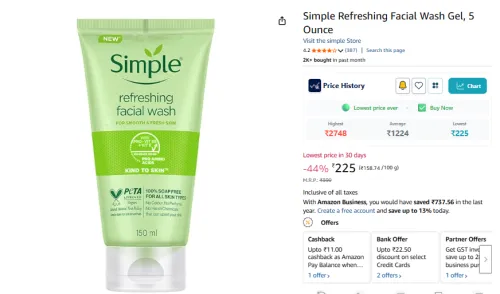 Image of Simple Refreshing Facial Wash Gel, 5 Ounce