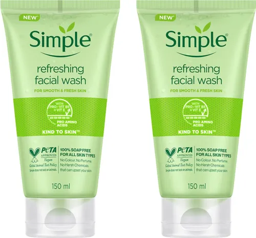 Image of Simple Kind To Skin Refreshing Face Wash (PACK OF 2)  (300 ml)