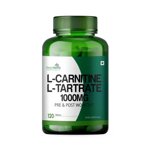 Image of Simply Herbal L-Carnitine with L-Tartrate Tablets 120 Tablets