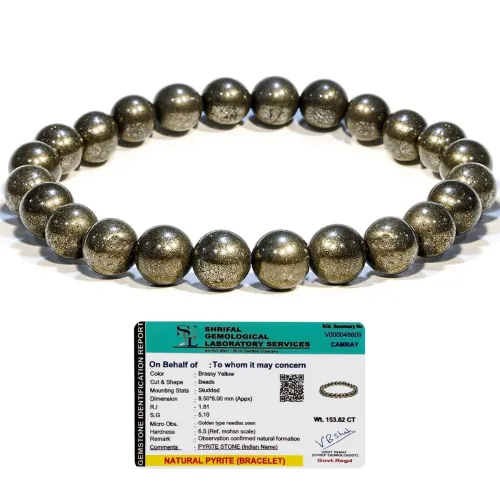 Image of Simply Vedic Pyrite Stone Bracelet 