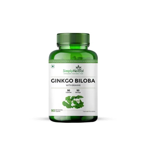 Image of Simply Herbal Ginkgo Biloba with Brahmi 90 Capsules
