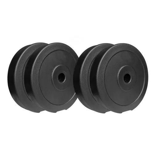 Image of SIMRAN SPORTS 8KG Vinyl-Coated PVC Weight Plate Set – Includes 2KG x 4 Dumbbell Plates (Black)