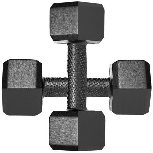 Image of SIMRAN SPORTS Black PVC Dumbbells Set