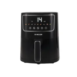 SINGER Electric Airfrio Air Fryer 1350W | 4.4L Basket | 100% Oil-Free Cooking | Digital Display | 10-in-1 Functions | 36