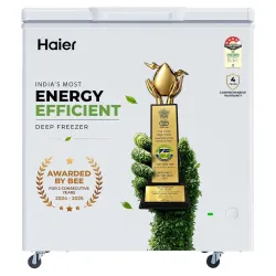 Haier HFC-230SPW4, Single Door Convertible Deep Freezer, Heavy Duty Compressor with inside metal Liner,