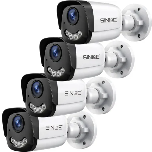 Image of SINLOE Wired 2 MP Color Night Vision Outdoor CCTV (Pack of 4)