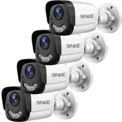 SINLOE Wired 2 MP Color Night Vision Outdoor CCTV (Pack of 4)