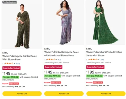 Image of SIRIL Ethnic Wear Super Deal Diwali 2026 v1 at minimum 82% Discount