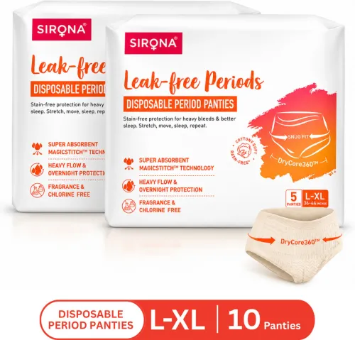 Image of SIRONA Disposable Period Panties - L-XL (36"-44")