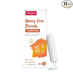 Sirona Natural Biodegradable Tampons 12 Pieces