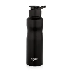 Sizzle Orbit 750 ml Stainless Steel Water Bottle - Leakproof & Lightweight Fridge Bottle - for Gym, Office, School & Home - BPA Free, Easy to Clean (Black)