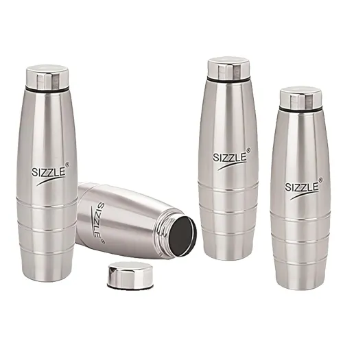 Image of Sizzle Stainless Steel Water Bottle 1L * Pack of 4