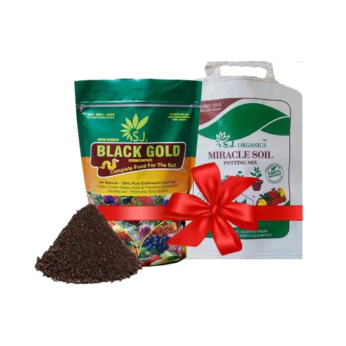 Image of SJ Organics Black Gold Vermicompost 1kg and Potting Mix 3kg