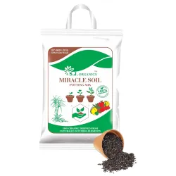 SJ Organics Miracle Soil Potting Mix and Fertilizer for Plants (5 kg)