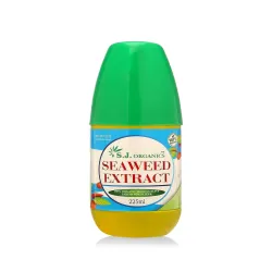 SJ Organics Seaweed Extract 225ml Organic Liquid Fertilizer with Measuring Cap for Home Gardening | Seaweed Liquid Ferti