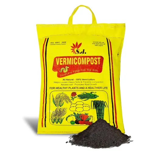 Image of SJ Organics Vermicompost For Plants - 10 Kg | Odorless Fertilizer Powder | Ready to Use Organic Manure | Fertilizers for