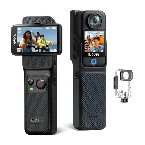 Image of SJCAM C400 4K Vlogging Camera with Rotatable Dual Touch Screen, 1/2.8″ CMOS, 7H Battery Grip, 154° Wide, 6-Axis Gyro Sta