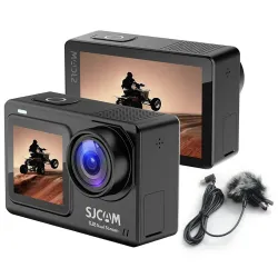 SJCAM SJ8 Dual Screen 16MP 4K30fps Sports Action Camera with Mic | 2.33\' Dual Touch Screen Display | 140° Wide-Angle | Super Night Vision | 30m Waterproof |Digital Vlog Camera | Black