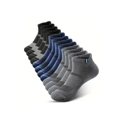 SJeware 6 Pairs Sports Solid Ankle Length Socks for Men & Women, Multicolor, Pack of 6, Free Size