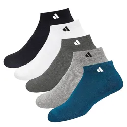 SJeware Unisex Cotton Solid Ankle Length Socks Pack of 5