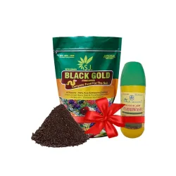 SJ ORGANICS COMBOPACK BLACK GOLD VERMICOMPOST 1KG AND VERMIWASH 900ML
