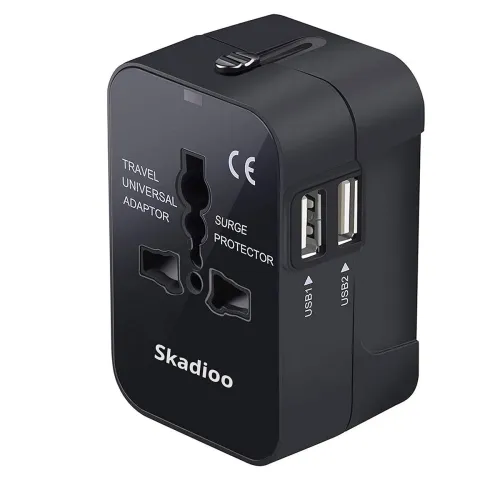 Image of SKADIOO Universal Charger Adapter (2 USB Port - Black)