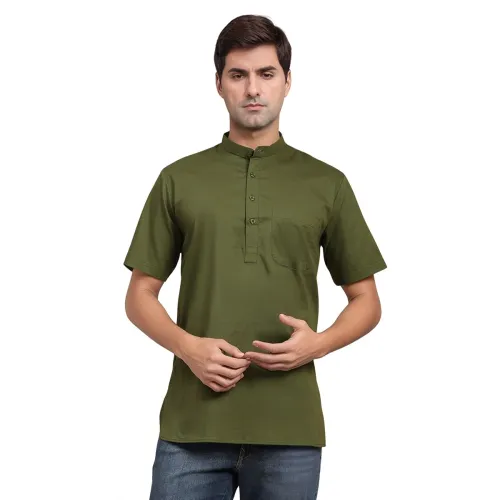 Image of SKAVIJ Men's Cotton Short Kurta Top