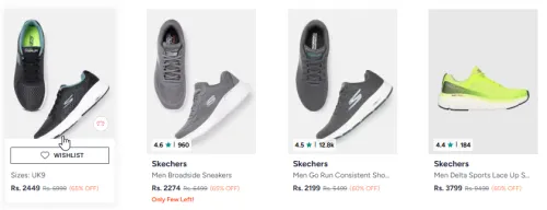 Image of Skecher shoes Minimum 60% Discount