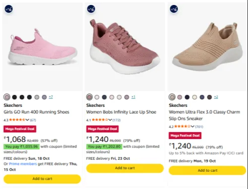 Image of Skechers at minimum 50% Discount