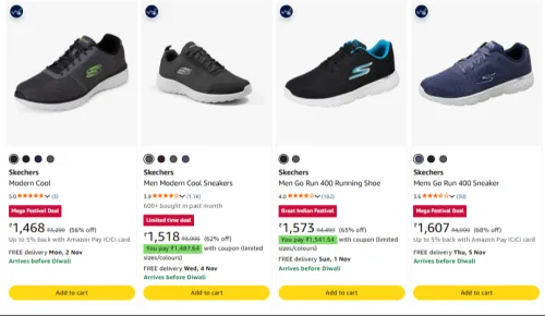 Image of Skechers at minimum 51% Discount