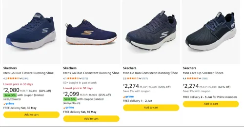 Image of Skechers Men's Shoes at minimum 65% Discount