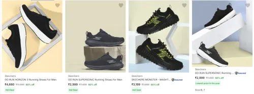 Image of Skechers Men’s Sports Shoes at minimum 60% Discount
