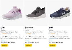 Skechers Womens Running Shoes at minimum 55% Discount