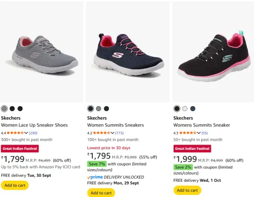 Image of Skechers Women's Sneakers upto 65% Discount