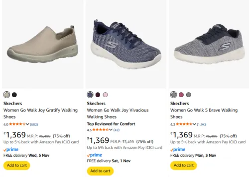 Image of Skechers Women's Walking Shoes Upto 75% Discount